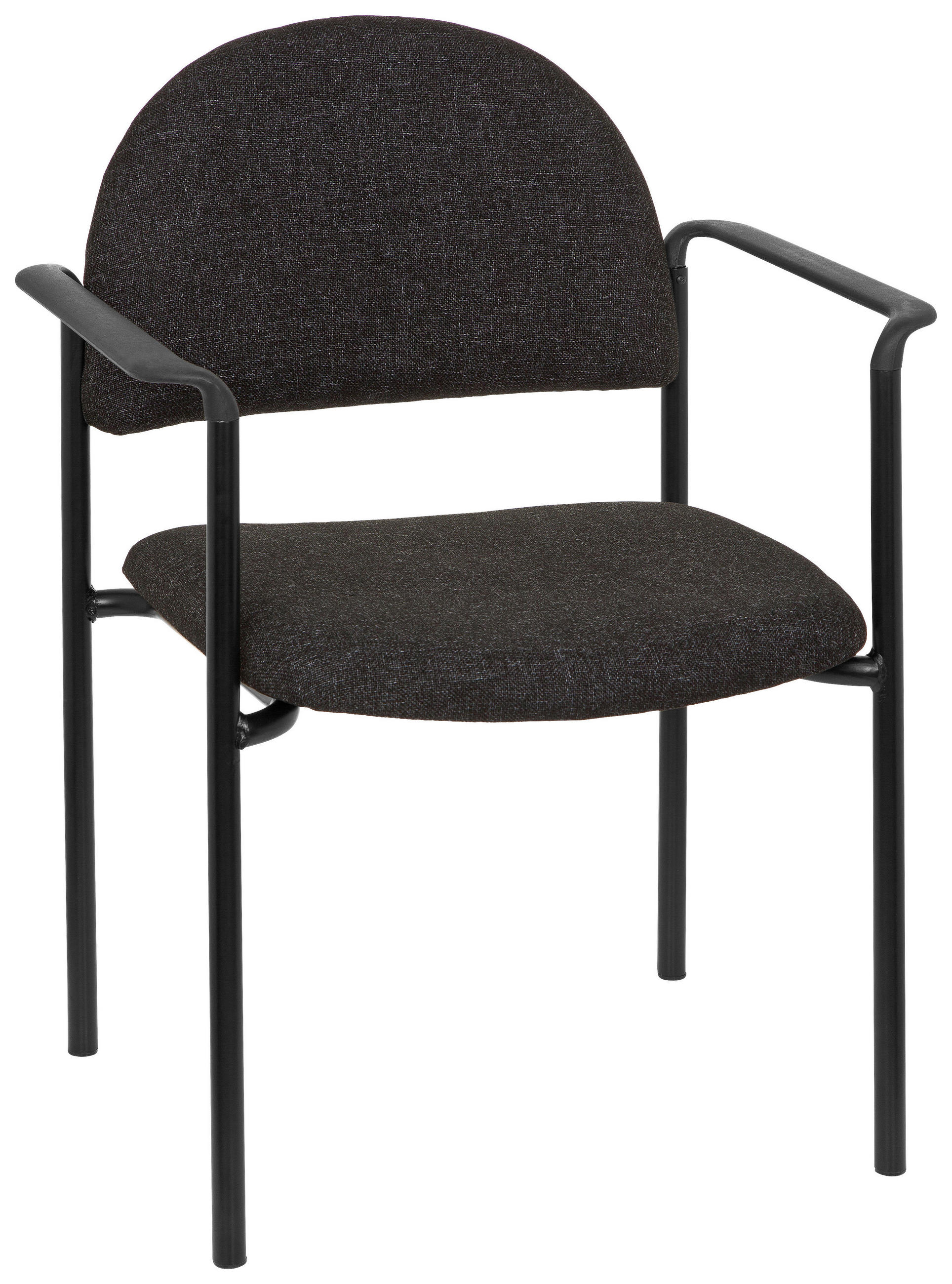 BESÖKSSTOL  i flatväv svart, mörkgrå  - mörkgrå/svart, Basics, metall/textil (55/84/42cm) - MID.YOU