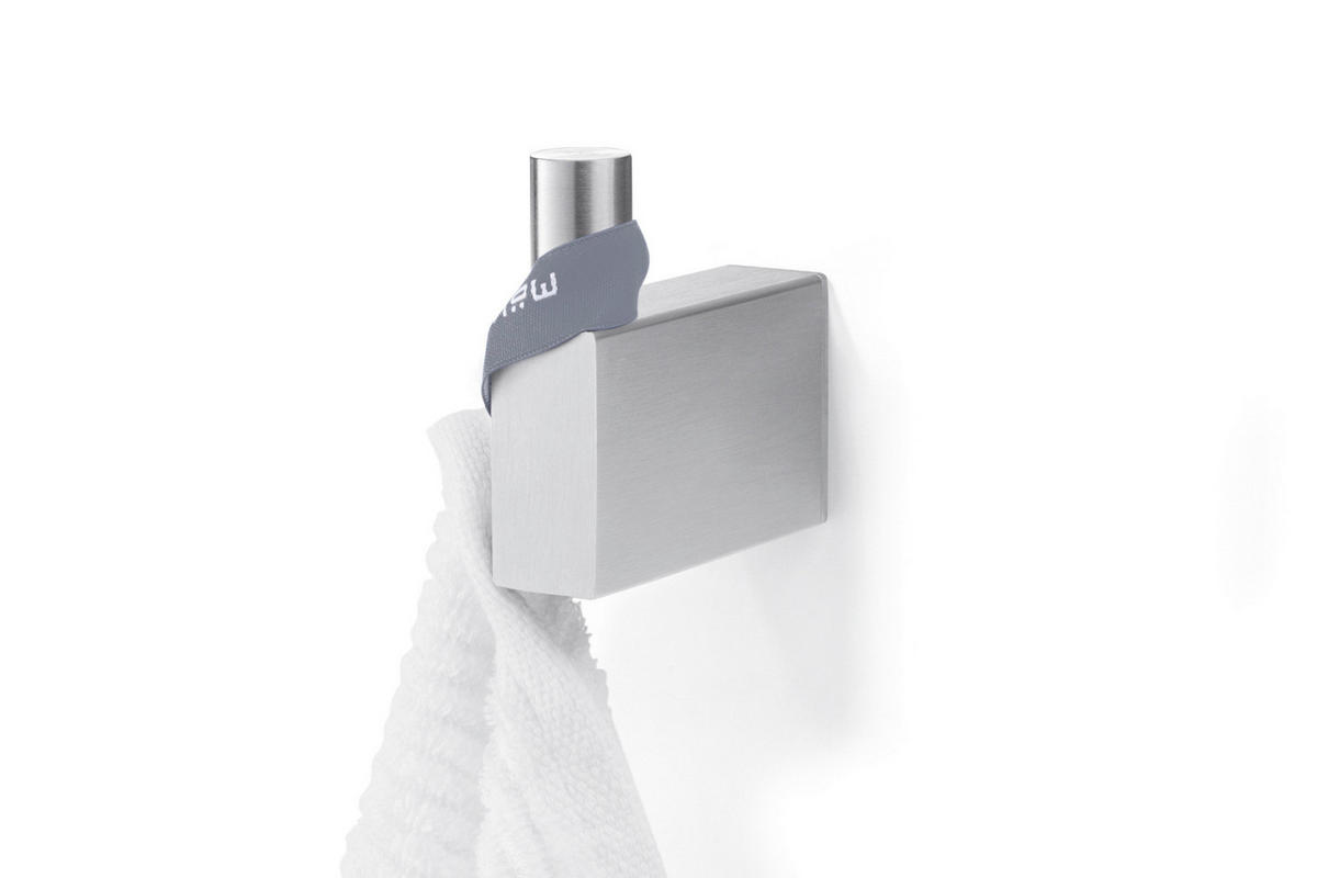 HANDTUCHHAKEN - Edelstahlfarben, Basics, Metall (1,5/4,8/4,7cm) - Zack