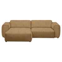 ECKSOFA in Webstoff Senfgelb  171/265 cm  - Senfgelb/Schwarz, Design, Kunststoff/Textil (171/265cm) - home24