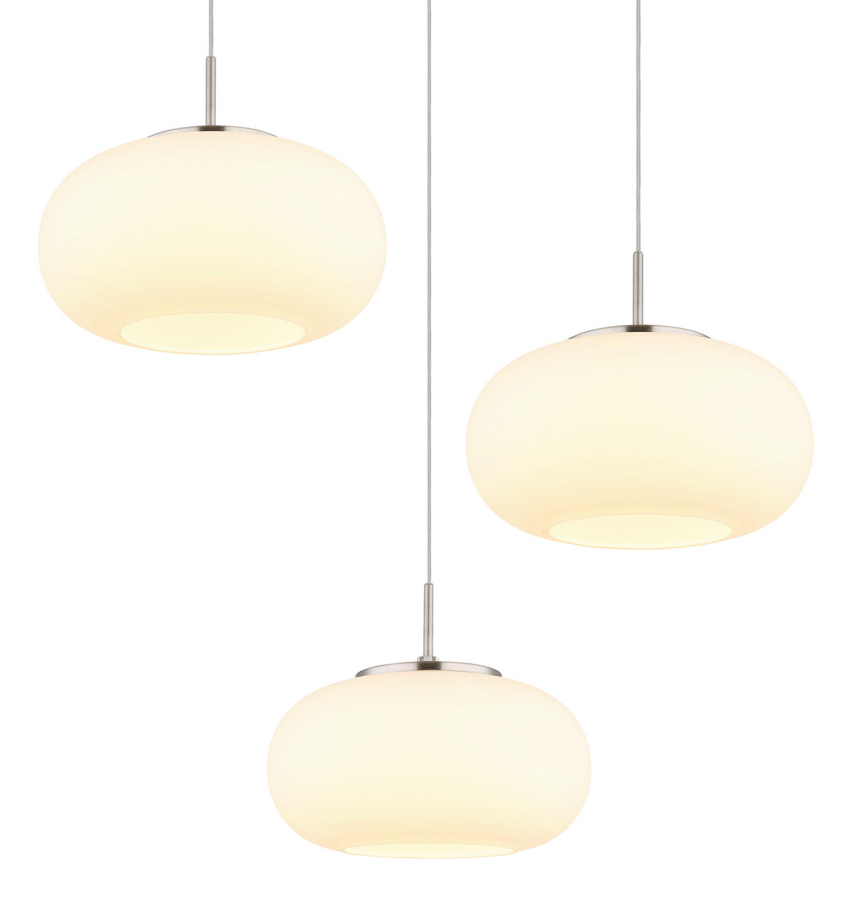 LED FÜGGŐLÁMPA 49/150 cm  - opál/áttetsző, Design, Üveg/fém (49/150cm) - Globo