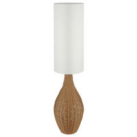 STEHLEUCHTE - Weiss/Schwarz, Lifestyle, Kunststoff/Textil (27/125cm) - Globo