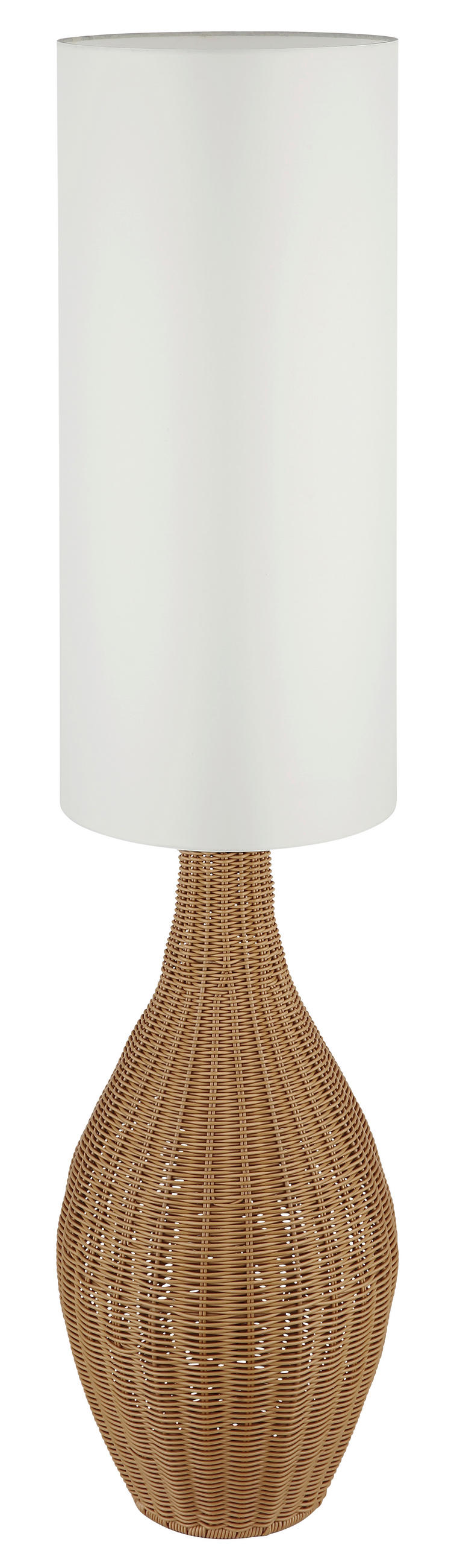 STEHLEUCHTE - Weiss/Schwarz, Lifestyle, Kunststoff/Textil (27/125cm) - Globo