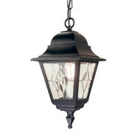 AUßENHÄNGELEUCHTE Norfolk 39,5/18,4/18,4 cm  - Schwarz, KONVENTIONELL, Glas/Metall (39,5/18,4/18,4cm) - Elstead Lighting