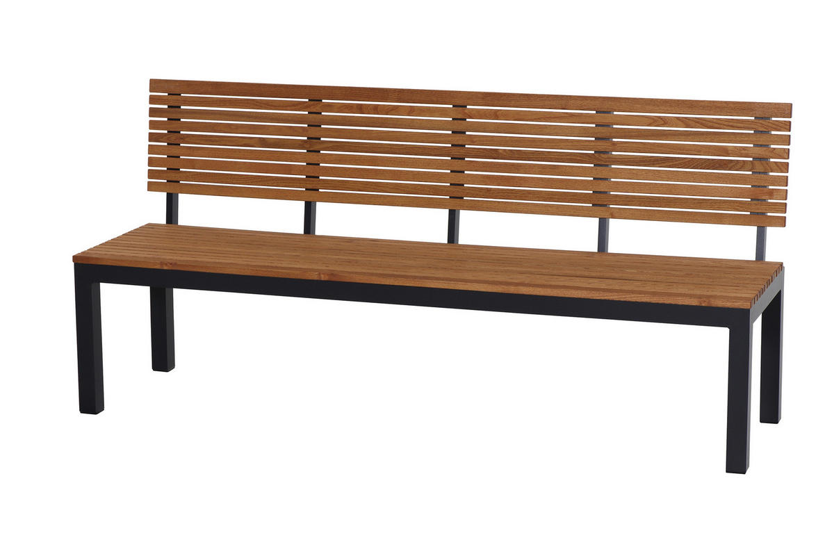 GARTENBANK 180/84/157,5 cm  in Naturfarben  - Anthrazit/Robinienfarben, KONVENTIONELL, Holz/Metall (180/84/157,5cm) - Siena Garden