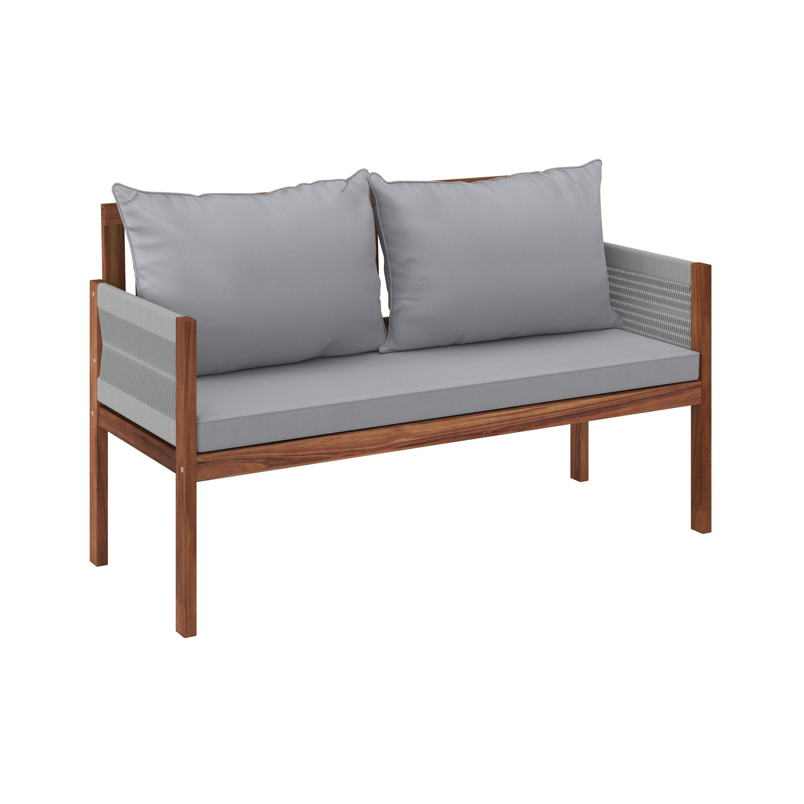 GARTENBANK 150/90/60 cm Akazie   - Grau/Akaziefarben, Design, Holz/Kunststoff (150/90/60cm) - Ambia Garden