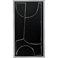 ORIGINALBILD Abstraktes  - Silberfarben/Schwarz, Trend, Holzwerkstoff/Kunststoff (30/55cm) - Monee