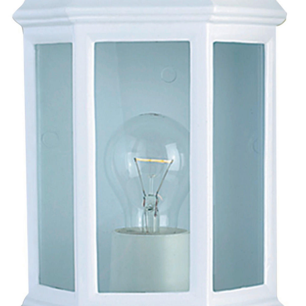 AUSSENWANDLEUCHTE Maine 17/10/36 cm  - Schwarz/Weiß, Design, Glas/Kunststoff (17/10/36cm)