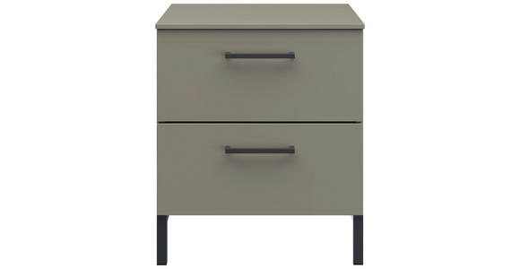NACHTSCHRANK 42/51/41 cm - Schwarz/Grau, Design, Holzwerkstoff/Metall (42/51/41cm) - Novel
