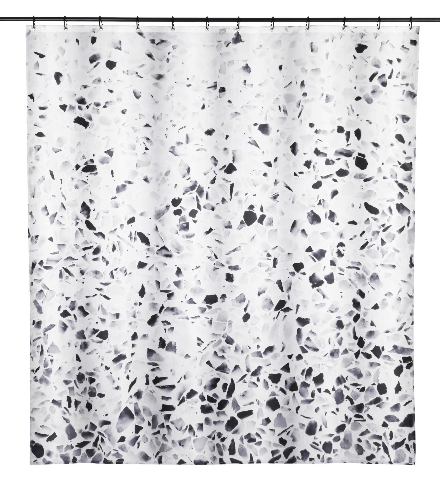 DUSCHVORHANG TOSI 180/200 cm  - Schwarz/Weiß, KONVENTIONELL, Kunststoff (180/200cm) - Schöner Wohnen