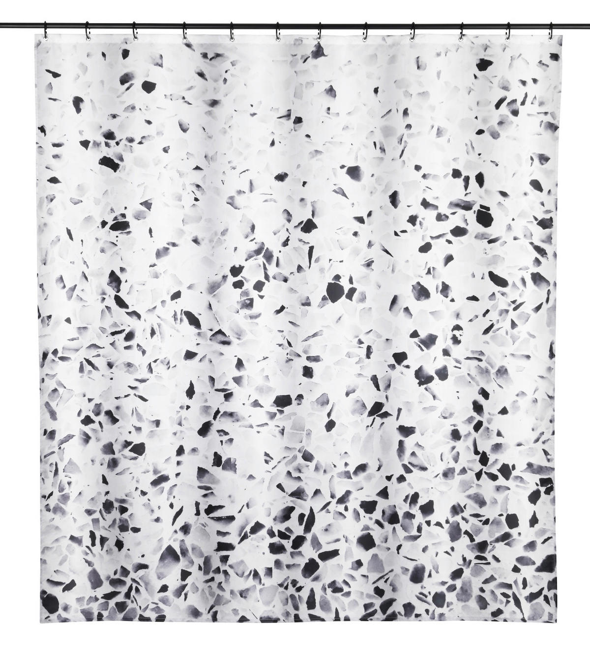 DUSCHVORHANG TOSI 180/200 cm  - Schwarz/Weiß, KONVENTIONELL, Kunststoff (180/200cm) - Schöner Wohnen