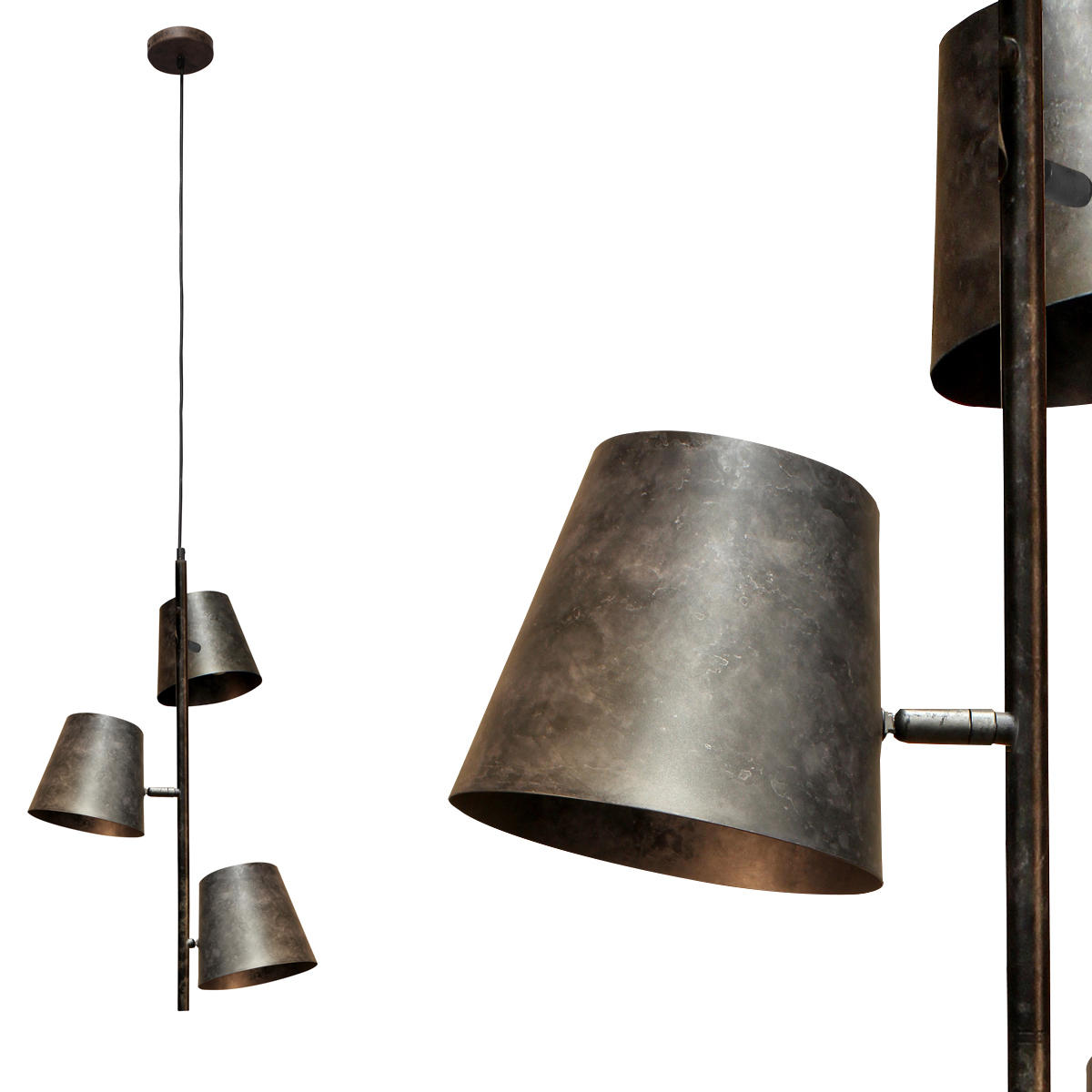 HÄNGELEUCHTE Colt 49/150 cm   - Grau, Design, Metall (49/150cm)