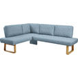 ECKBANK 174/280 cm  in Eichefarben, Hellblau  - Eichefarben/Hellblau, Design, Holz/Textil (174/280cm) - Dieter Knoll