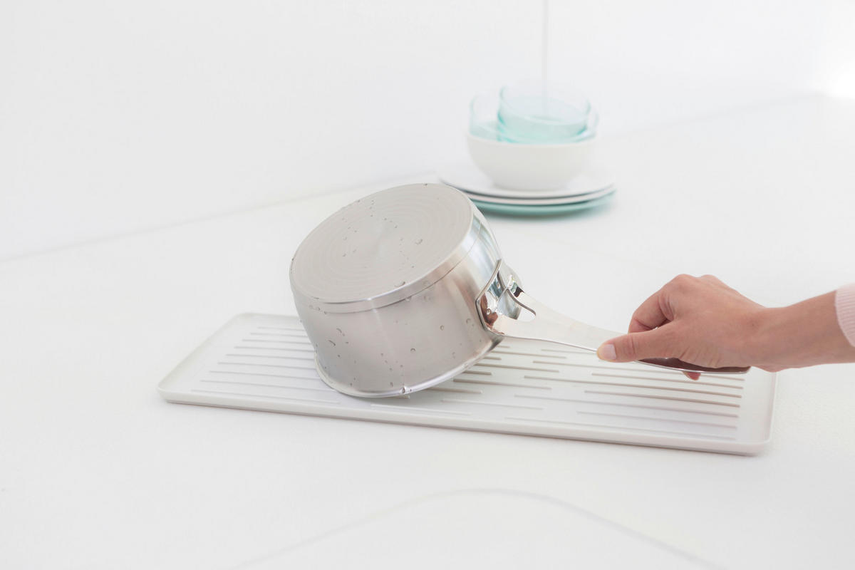 GESCHIRRABTROPFTASSE   - Hellgrau, Design, Kunststoff (32,5/0,9/43,8cm) - Brabantia