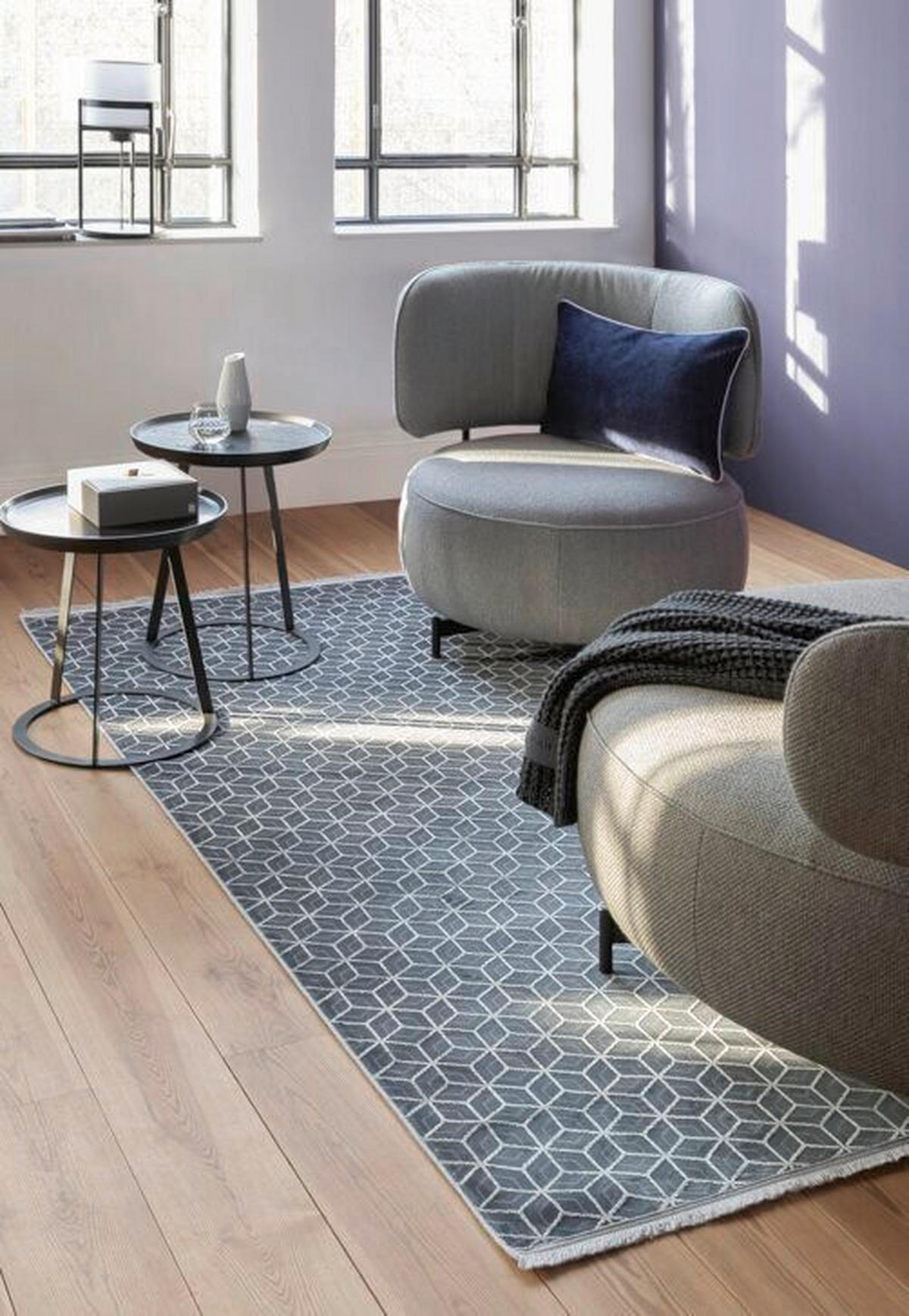 WEBTEPPICH 170/240 cm Metric  - Graphitfarben, Design, Textil (170/240cm) - Joop!