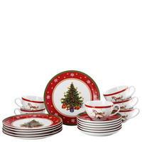 KAFFEESET Multicolor Happy Wintertime - Happy Wintertime 18-teilig  - Multicolor, Basics, Keramik - Hutschenreuther