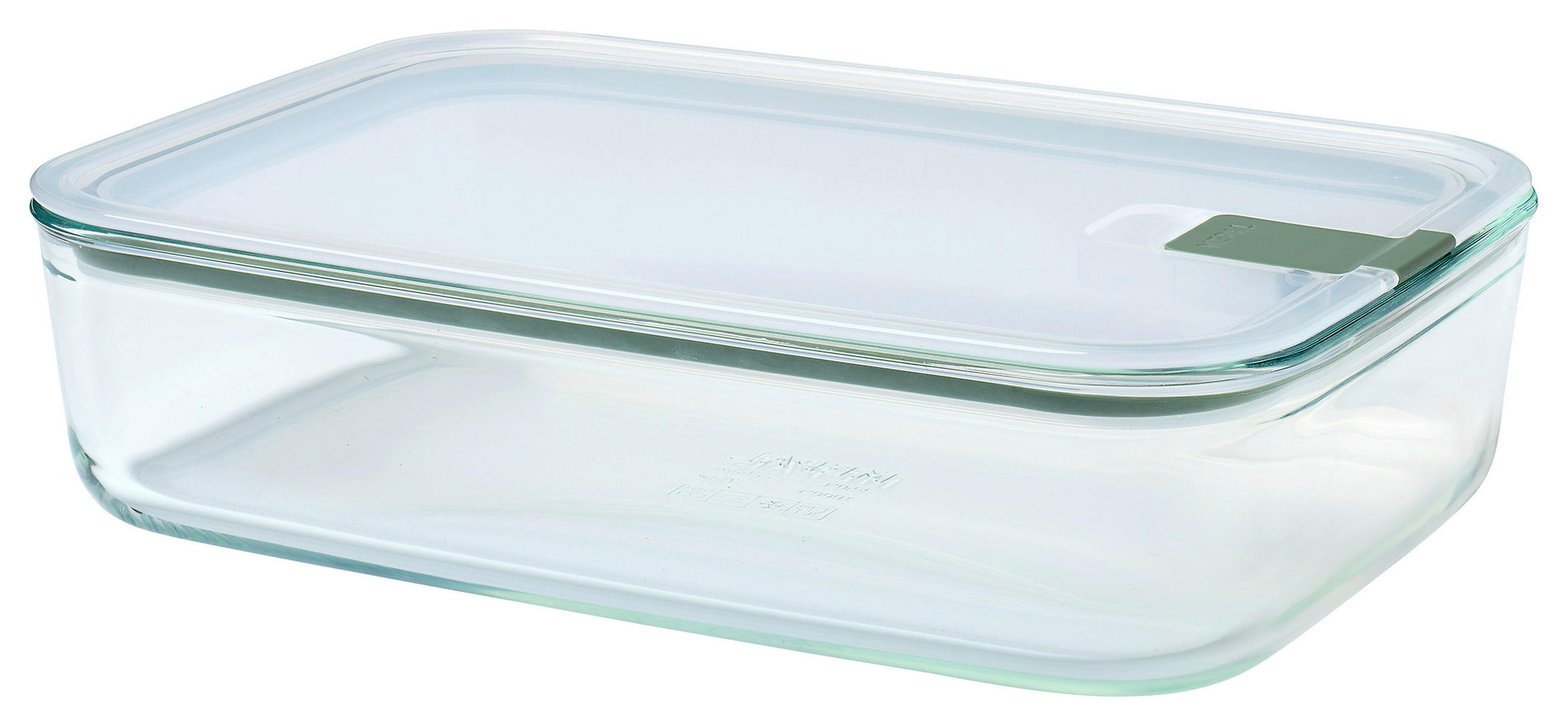 FRISCHHALTEDOSE EASYCLIP 2,25 L  - Transparent/Olivgrün, KONVENTIONELL, Glas/Kunststoff (27,8/19,8cm) - Mepal