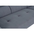 ECKSOFA Graublau Feincord  - Graublau/Schwarz, Design, Textil/Metall (280/205cm) - Xora
