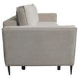 SCHLAFSOFA Cord Naturfarben  - Schwarz/Naturfarben, KONVENTIONELL, Textil/Metall (222/93/98cm) - Carryhome