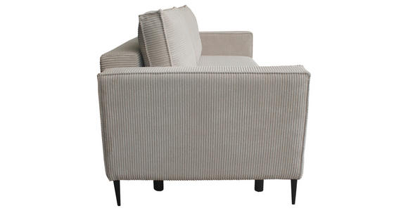 SCHLAFSOFA Cord Naturfarben  - Schwarz/Naturfarben, KONVENTIONELL, Textil/Metall (222/93/98cm) - Carryhome
