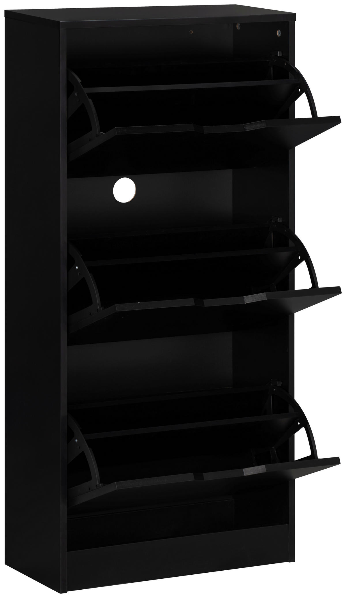 Schukipper Luanda  in 55/117/23,5 cm  - Schwarz, Design, Holzwerkstoff (55/117/23,5cm) - Livetastic