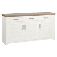 SIDEBOARD  in 184,1/94,6/51,2 cm  - Eichefarben/Weiß, Design, Holzwerkstoff/Metall (184,1/94,6/51,2cm) - SetOne by Musterring