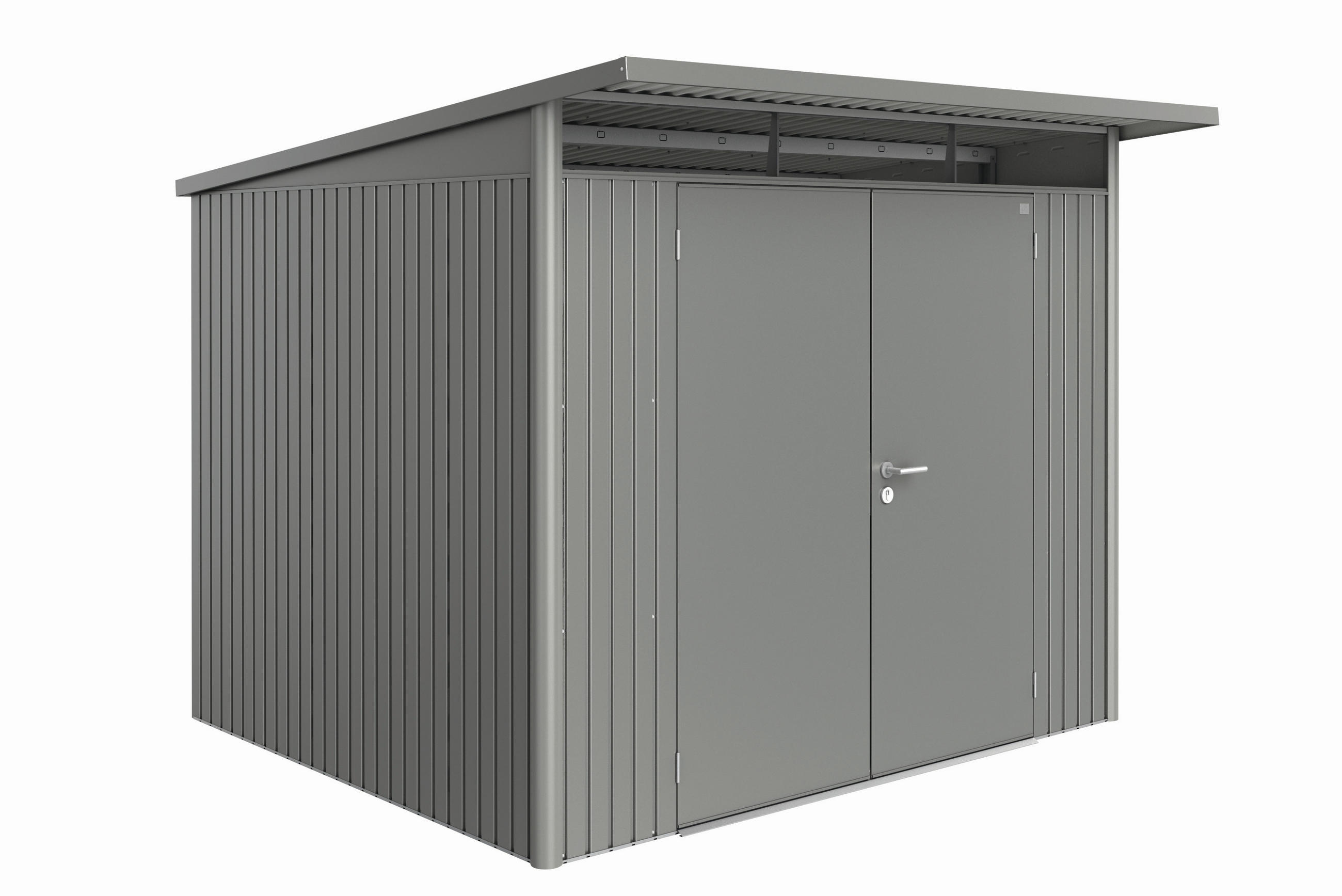 GERÄTEHAUS 260/218/260 cm  - Anthrazit, Design, Metall (260/218/260cm) - Biohort