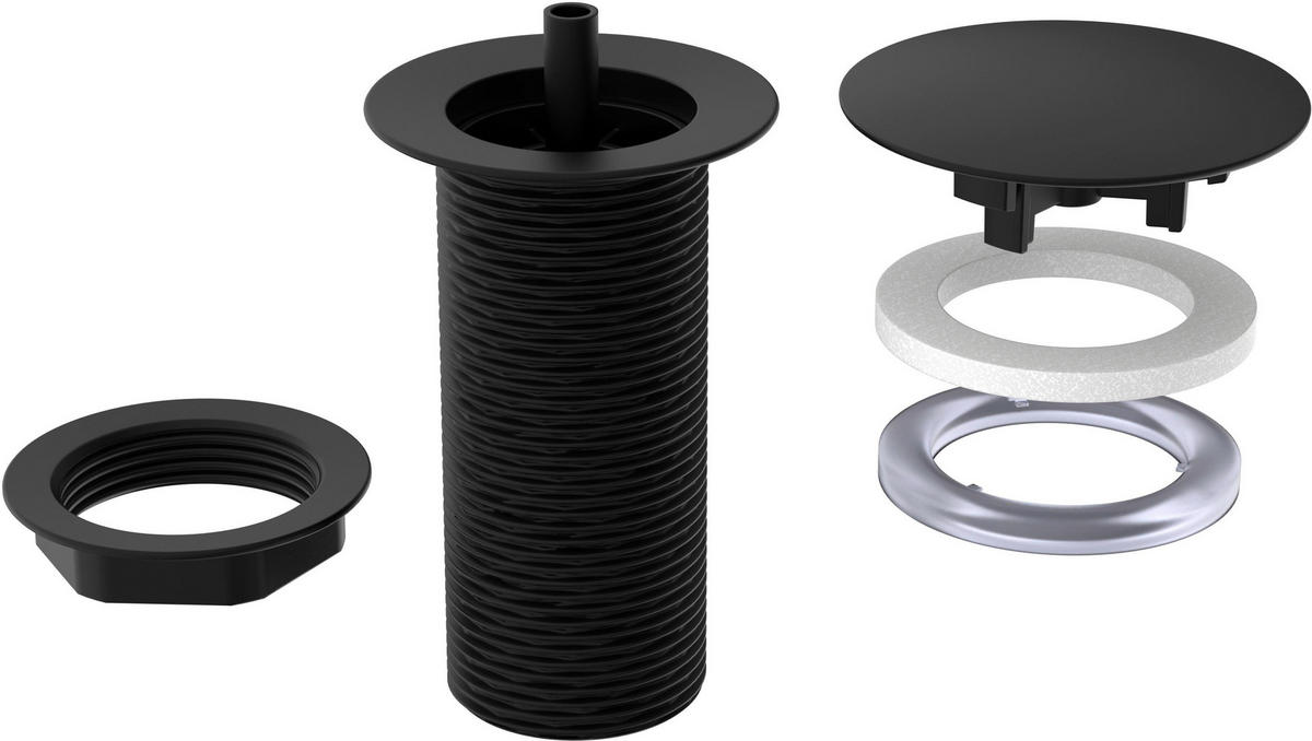 ABLAUFVENTIL 98807500  - Schwarz, Basics, Metall (7,0/6,5/7,0cm) - Schütte