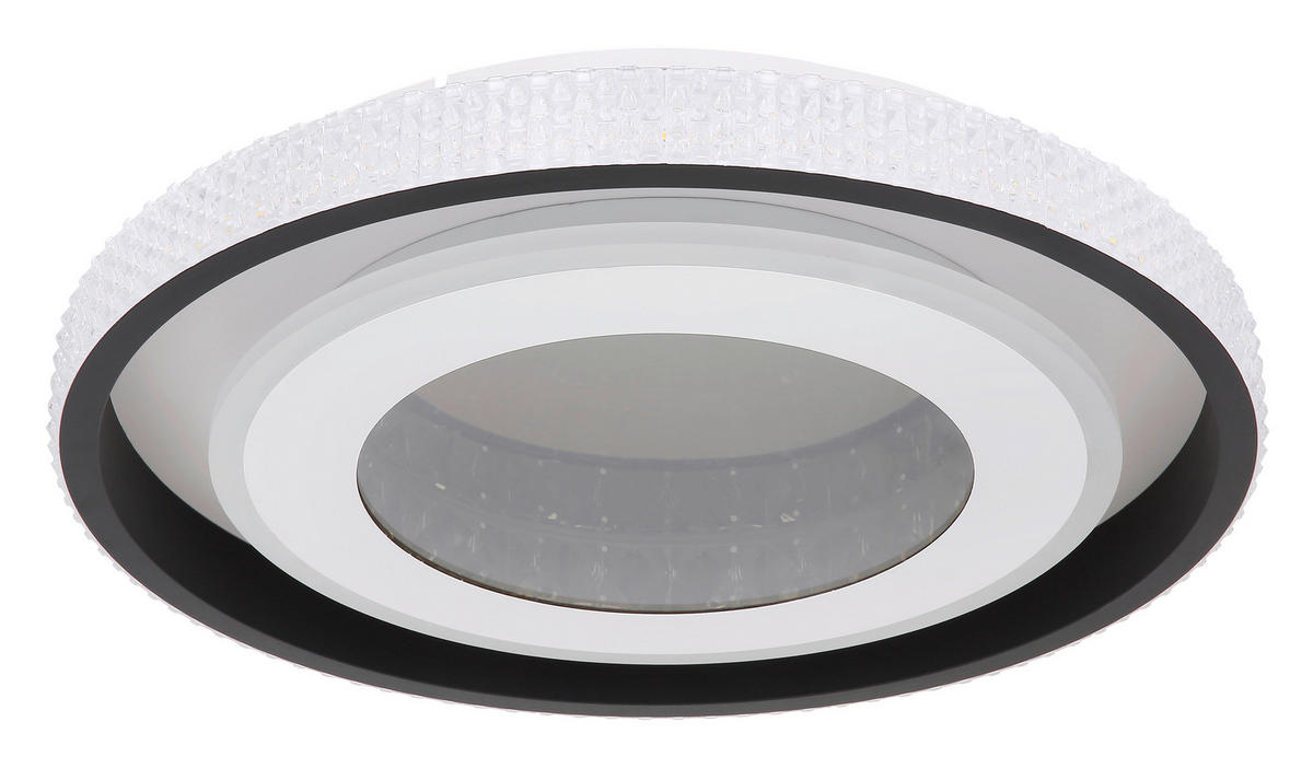 DECKENLEUCHTE 50/8 cm   - Klar/Opal, Basics, Kunststoff/Metall (50/8cm) - Globo