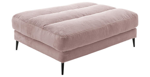 HOCKERBANK in Textil Rosa  - Schwarz/Rosa, Design, Textil/Metall (120/43/90cm) - Dieter Knoll