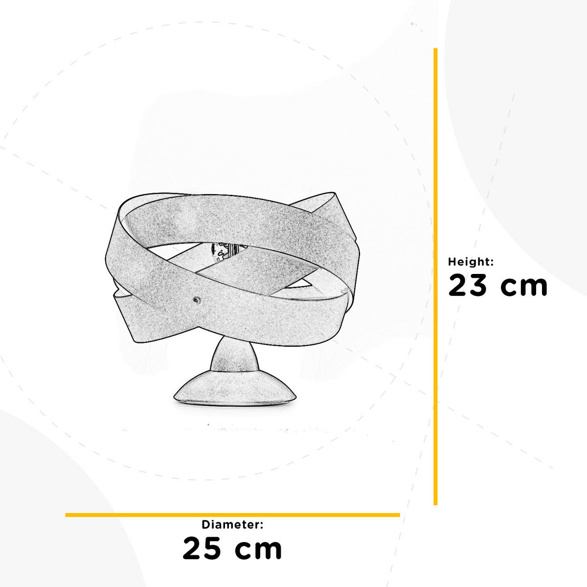 TISCHLEUCHTE 25/23 cm   - Rotbraun, Design, Metall (25/23cm)