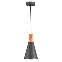 PENDELLEUCHTE Pendant 14/16.5 cm   - Grau, Trend, Holz/Metall (14/16.5cm) - MAYTONI