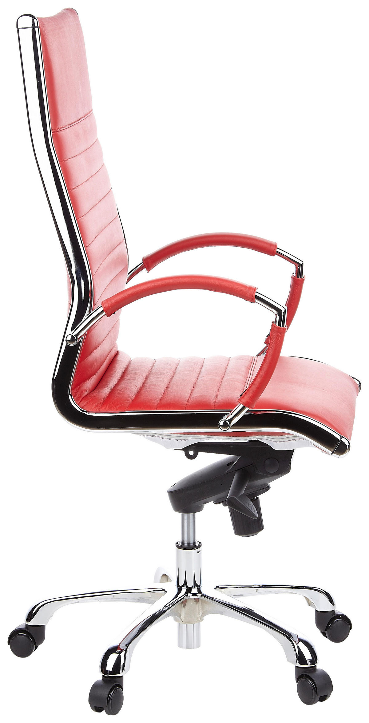 DREHSTUHL Lederlook Rot  - Rot, MODERN, Leder/Kunststoff (60/125/50cm) - MID.YOU