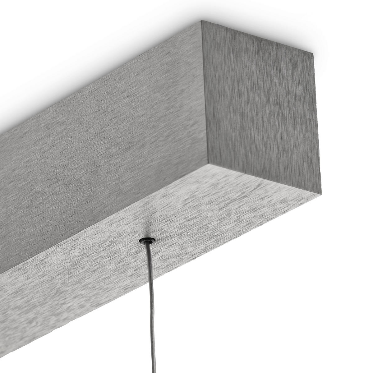 LED-HÄNGELEUCHTE Aera 143/180/9,5 cm  - Nickelfarben, Design, Metall (143/180/9,5cm) - Grossmann