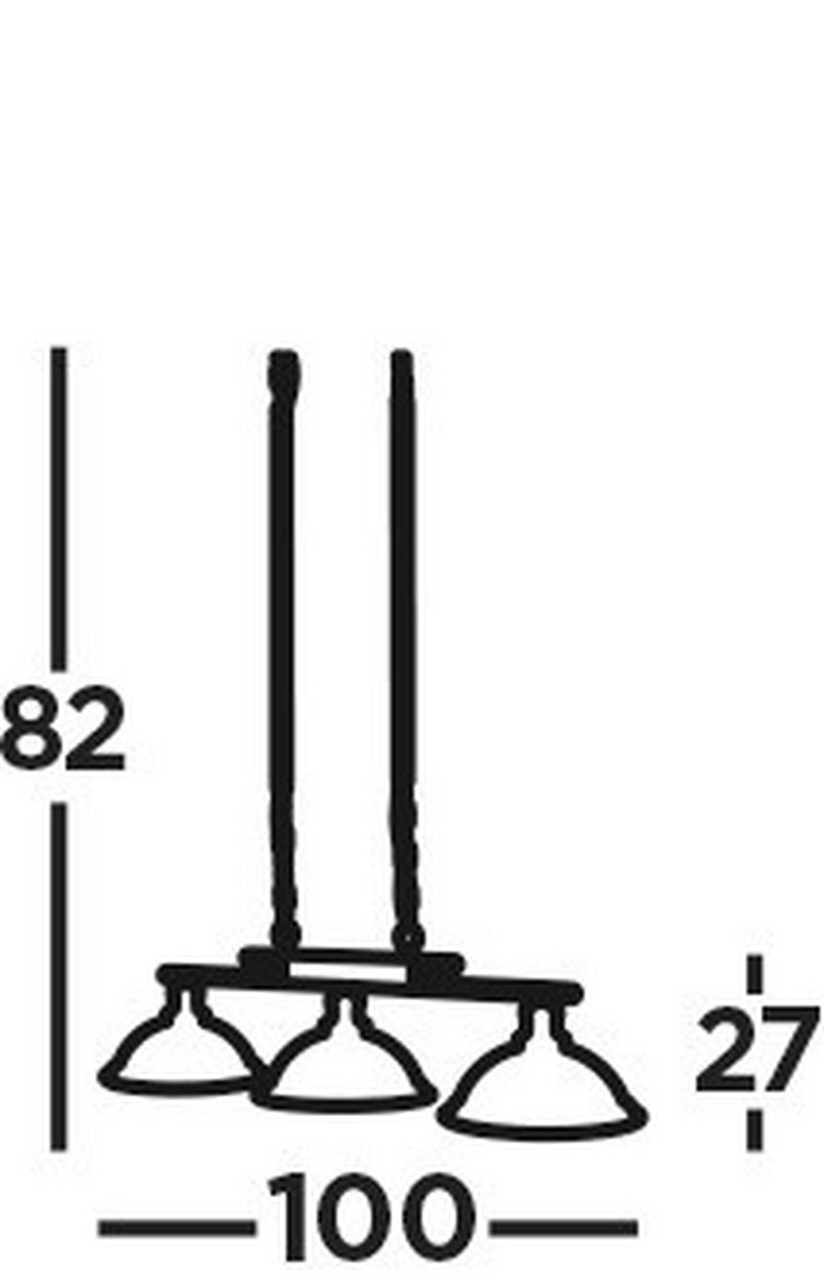 HÄNGLAMPA Bistro 100/82/28 cm  - vit/mässingsfärgad, Design, metall/glas (100/82/28cm)