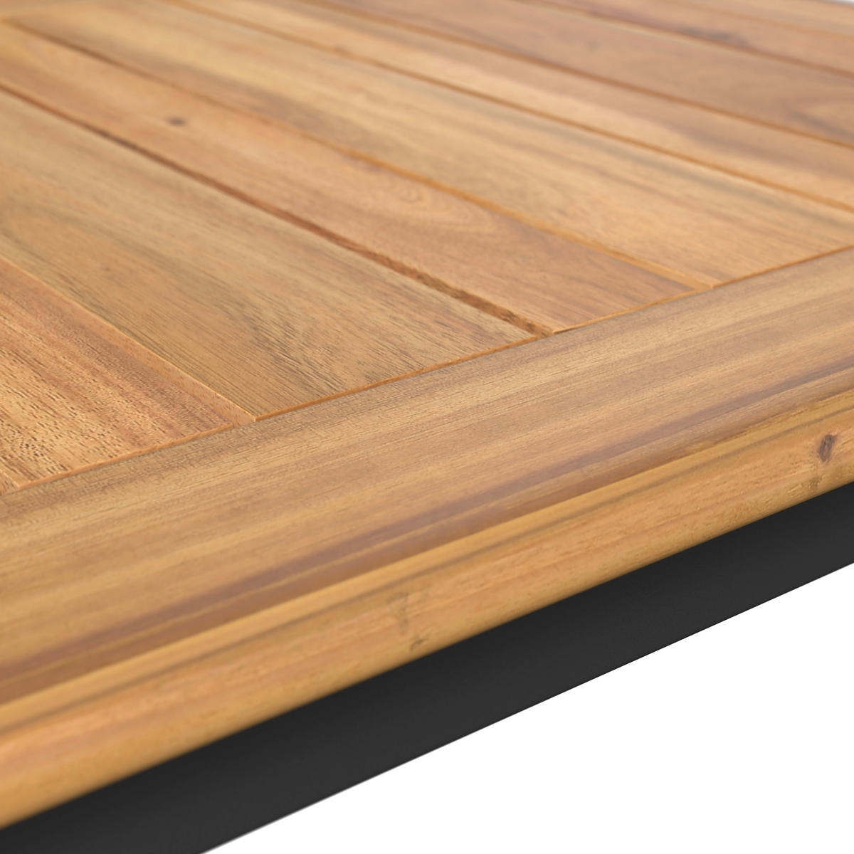 KERTI BÚTORSZETT 5 részes  - antracit/tíkfa színű, Modern, textil/fa - Ambia Garden