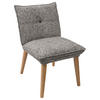 STUHL Chenille Anthrazit, Eichefarben Eiche massiv  - Eichefarben/Anthrazit, KONVENTIONELL, Holz/Textil (52/86/65cm) - Valdera