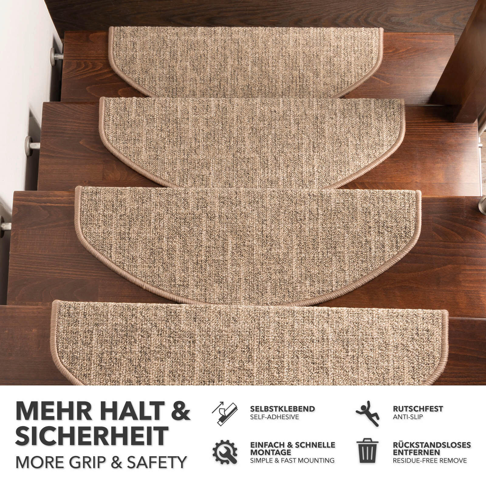 STUFENMATTE in Beige  - Beige, Basics, Textil (65/23.5cm) - Esposa