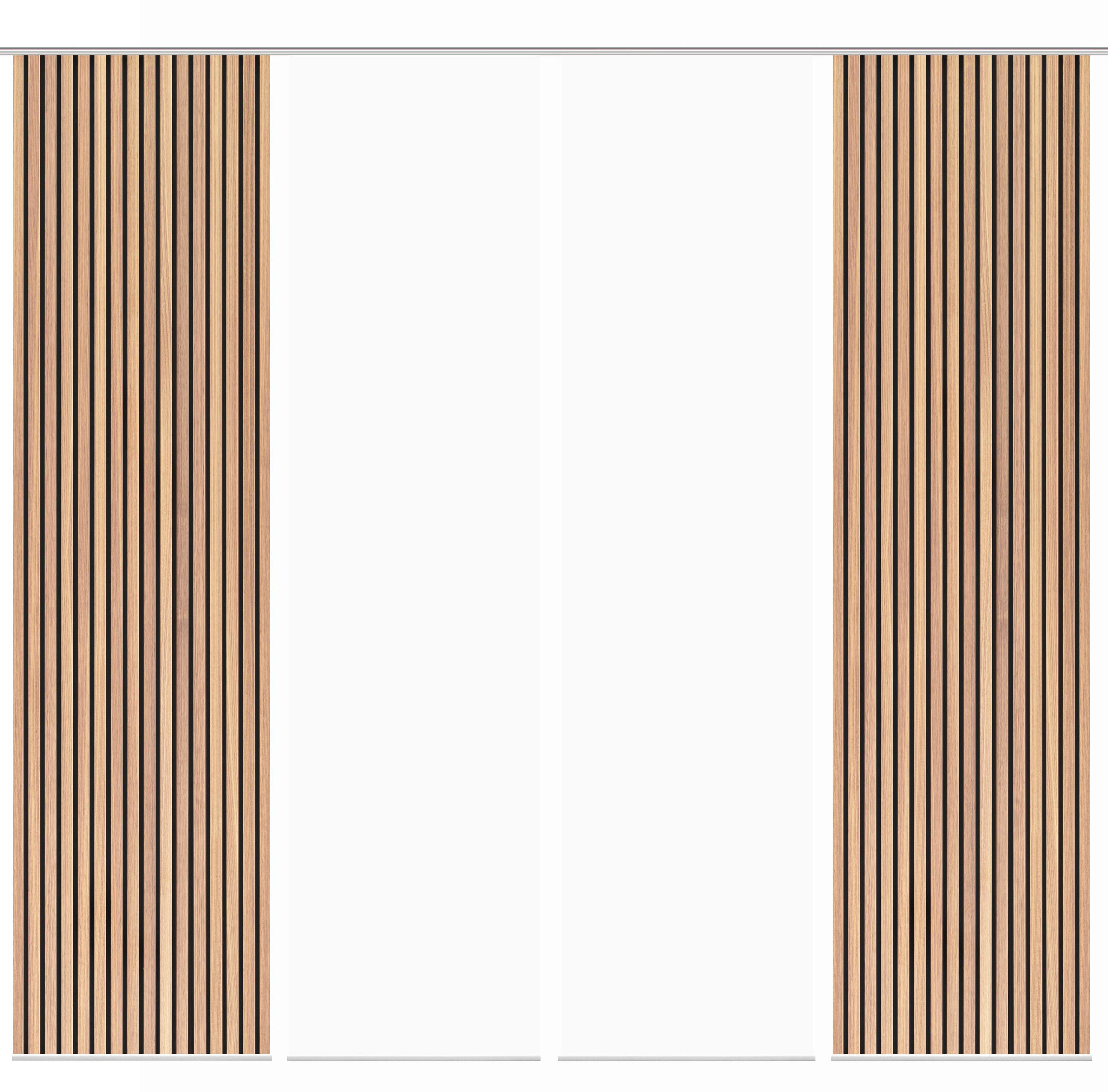 FLÄCHENVORHANG  4 Stück  blickdicht  60/245 cm   - Braun, Trend, Textil (60/245cm)