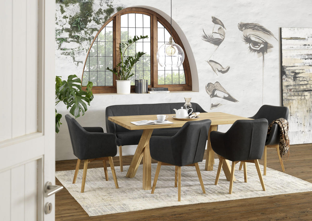 ÉTKEZŐASZTAL - tölgyfa színű, Natur, fa (160/90/76cm) - Hom`in