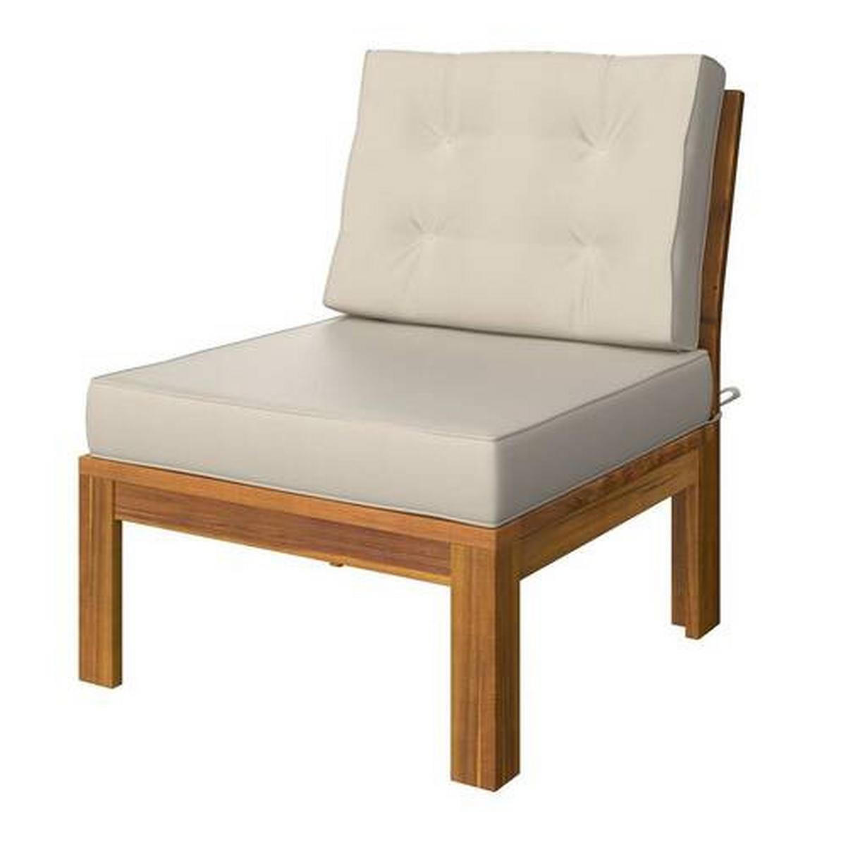 LOUNGEGARNITUR Akazie vollmassiv  - Beige/Akaziefarben, MODERN, Holz/Textil - Ambia Garden