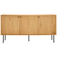 SIDEBOARD 150/75/40 cm  in Schwarz, Eichefarben  - Eichefarben/Schwarz, Design, Holzwerkstoff/Metall (150/75/40cm) - Carryhome