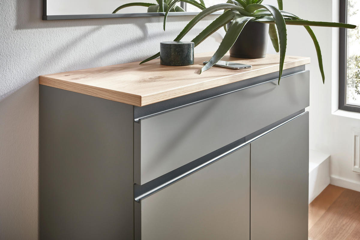 GARDEROBE 4-teilig  in 180/193/40 cm  - Eichefarben/Anthrazit, Design, Holz/Holzwerkstoff (180/193/40cm) - Dieter Knoll