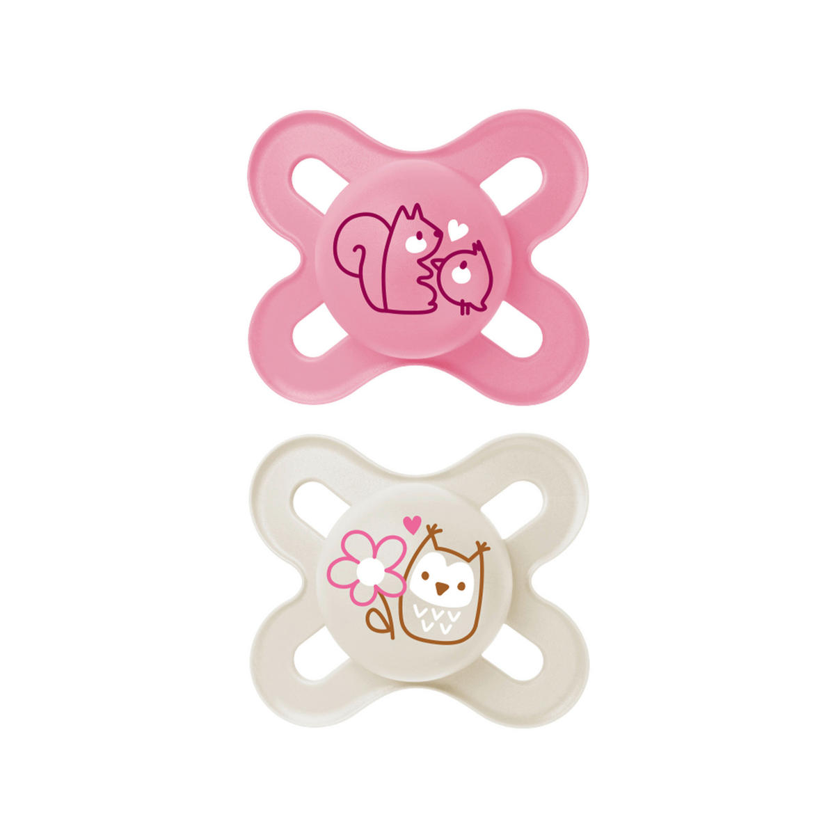 SCHNULLER 0 Monat(e)  - Blau/Rosa, Basics, Kunststoff (6,9/14,5/4,7cm) - MAM