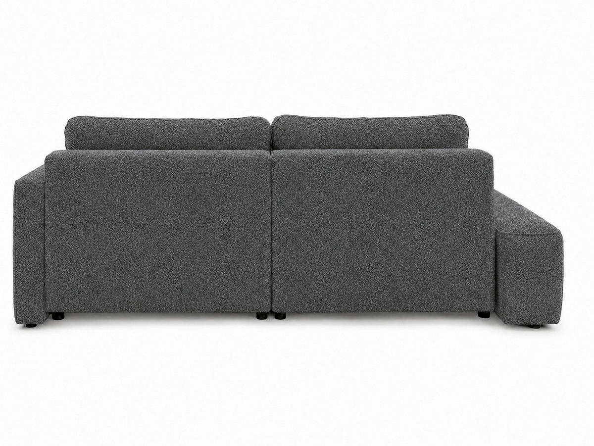 ECKSOFA FREDO Dunkelgrau Bouclé  - Dunkelgrau/Schwarz, Design, Kunststoff/Textil (233/150cm) - MID.YOU