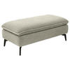 HOCKER in Textil Beige  - Beige/Schwarz, Design, Textil/Metall (130/46/65cm) - Valdera