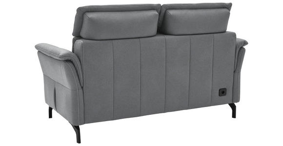 2-SITZER-SOFA in Mikrofaser Grau  - Schwarz/Grau, KONVENTIONELL, Textil/Metall (178/103/95cm) - Dieter Knoll