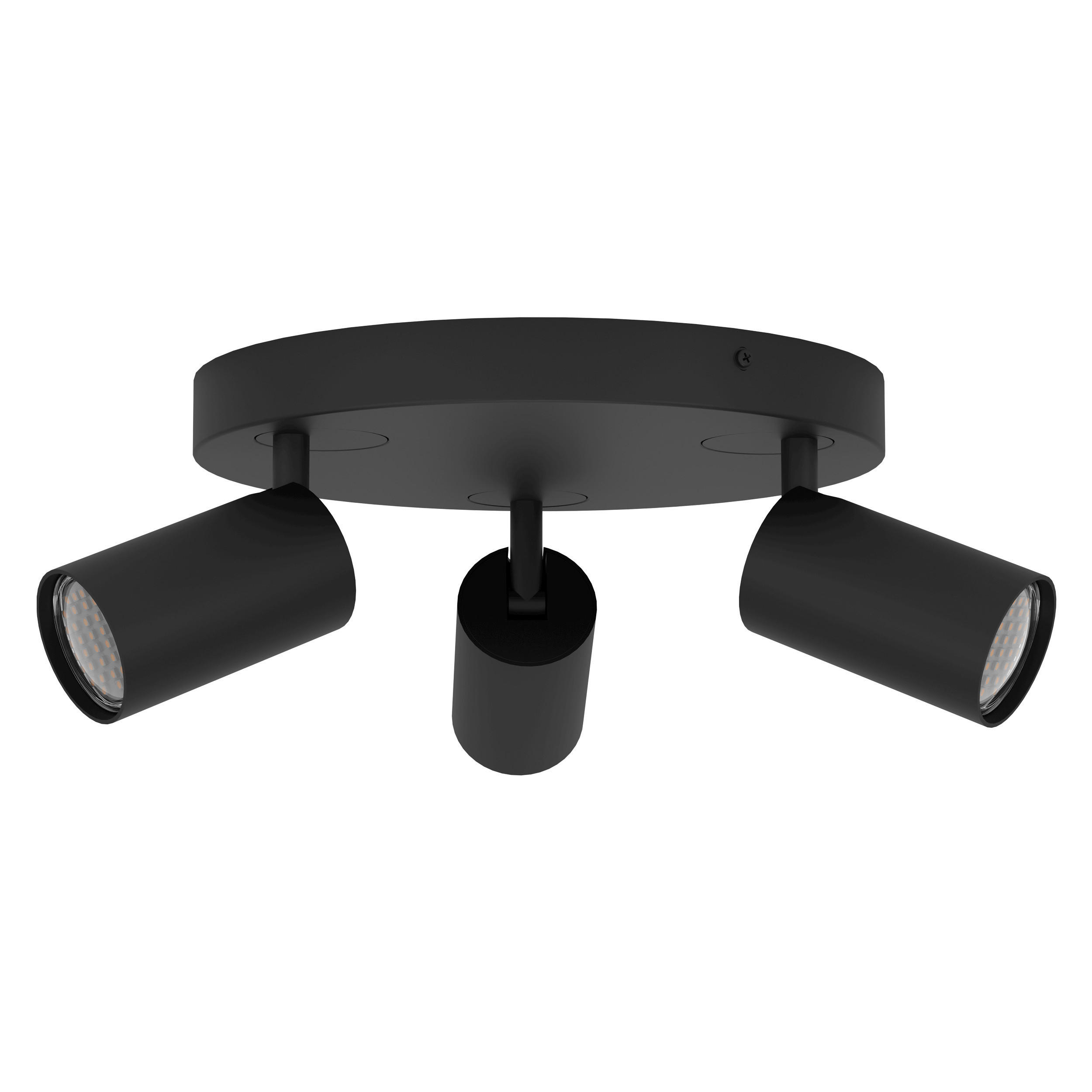 DECKENSTRAHLER Telimbela 25/9,7 cm   - Schwarz, Design, Metall (25/9,7cm) - Eglo