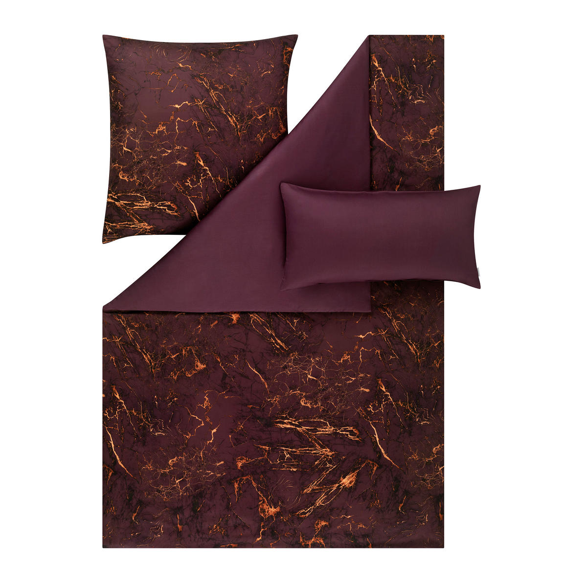 BETTWÄSCHE Atelier Makosatin 135/200 cm  - Rot, Design, Textil (135/200cm) - Estella