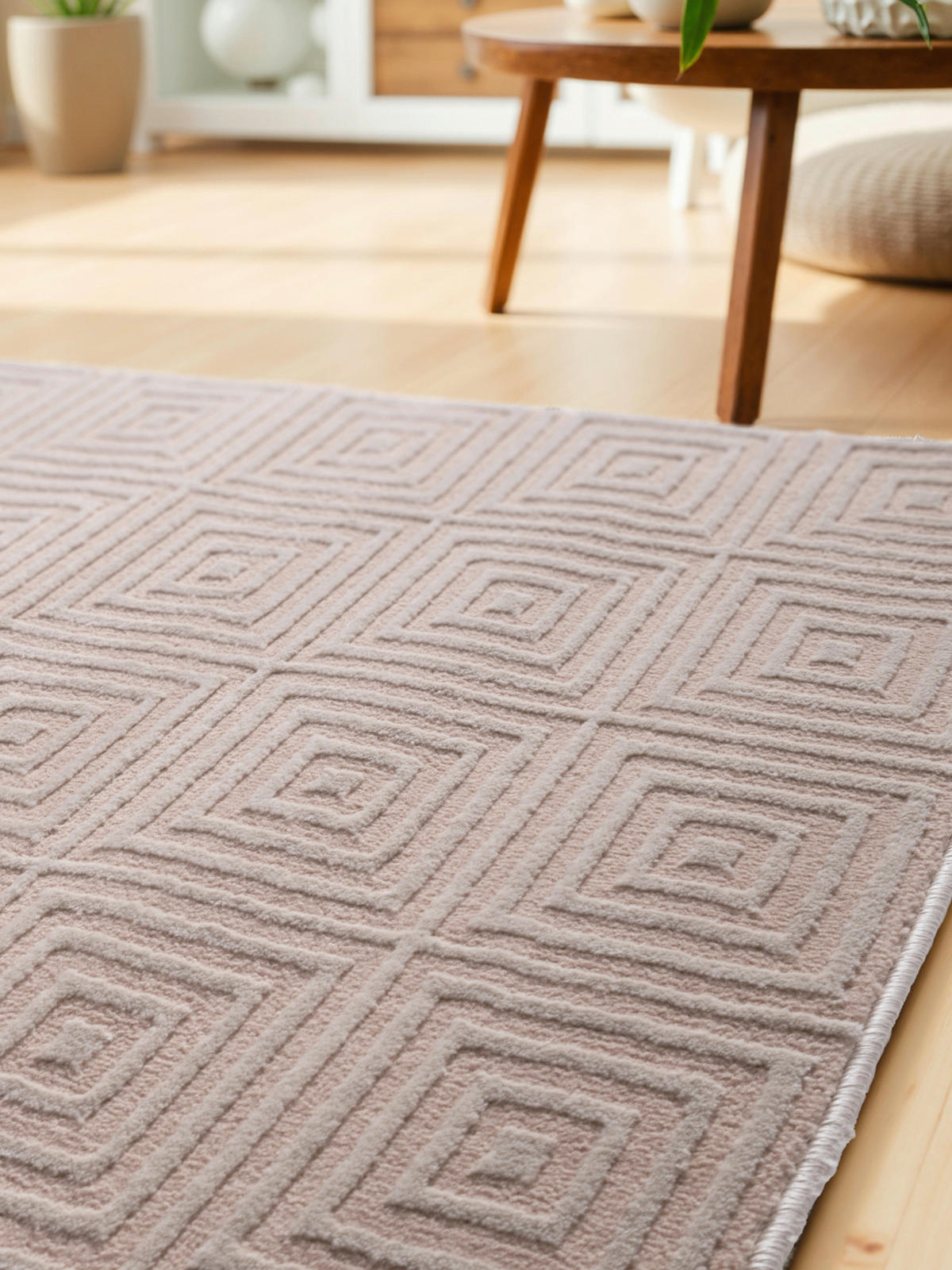 LÄUFER 80/240 cm Perles  - Beige/Creme, Basics, Kunststoff (80/240cm) - Elle Decoration