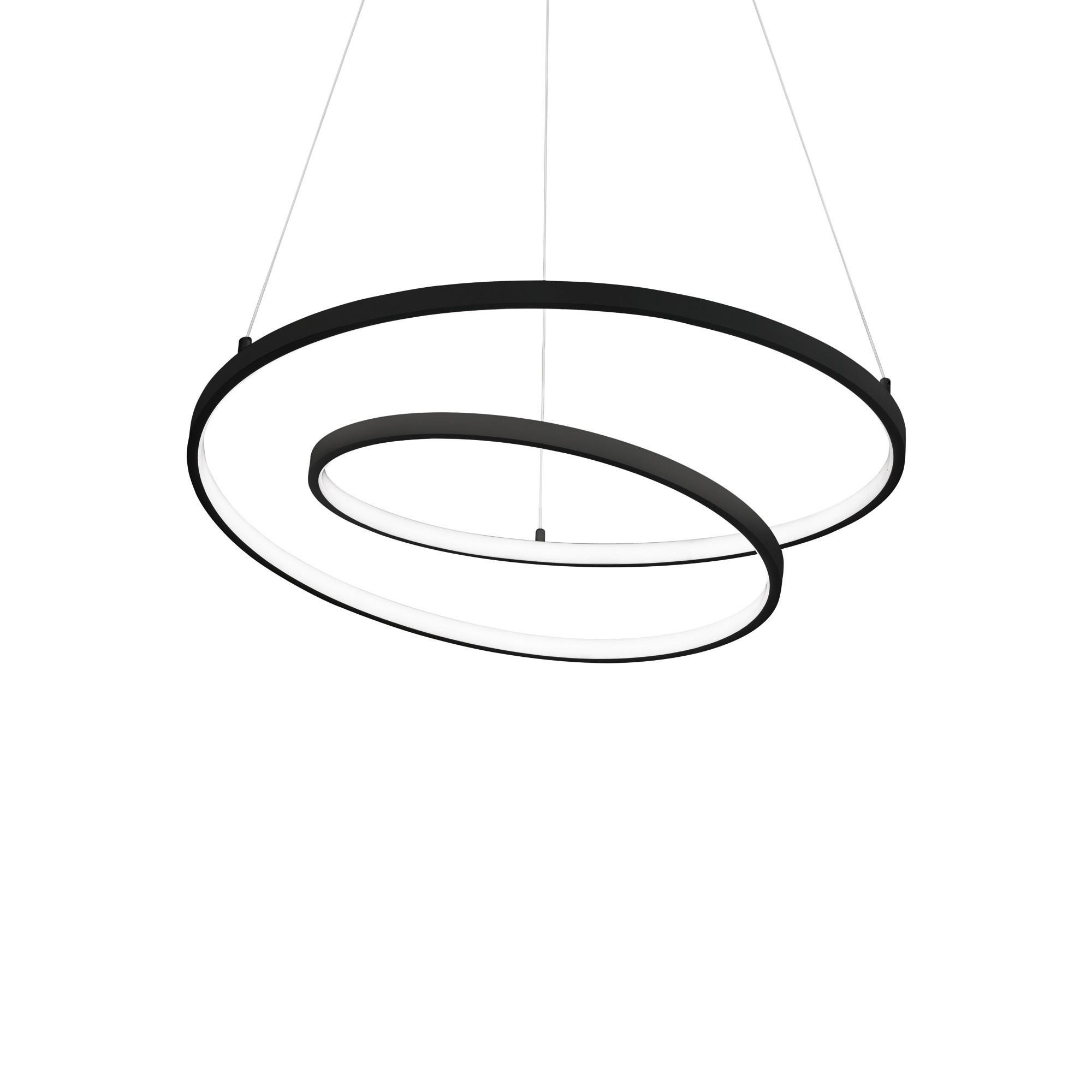 LED-HÄNGELEUCHTE Nero 60/30/150 cm   - Schwarz, Design, Kunststoff/Metall (60/30/150cm) - Ideal Lux